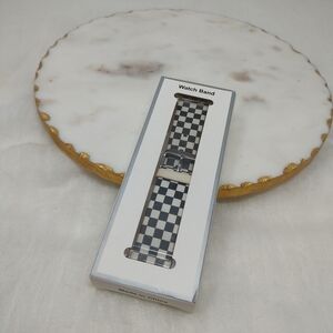 Checkered Black and White Watch Band